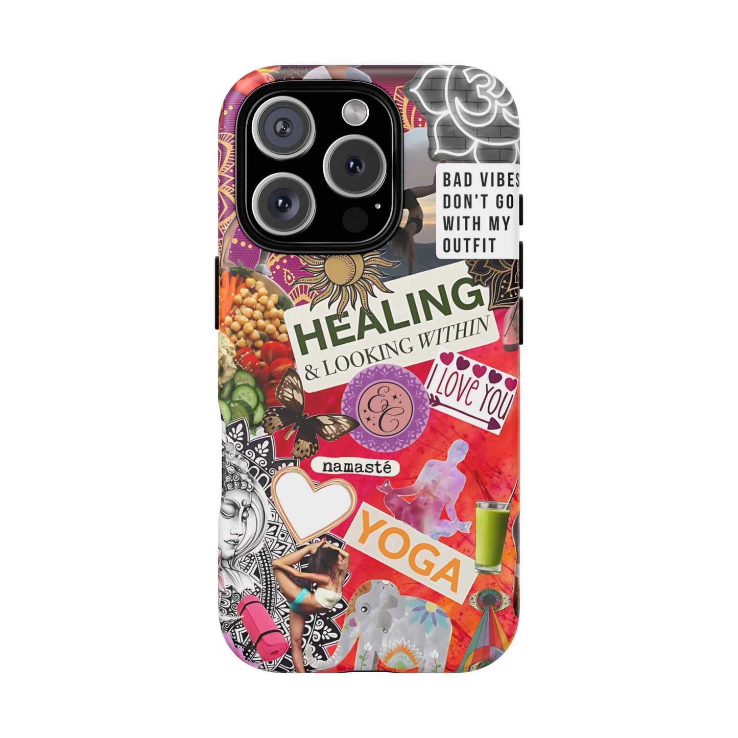 Yoga and Meditation Collage Tough Phone Case