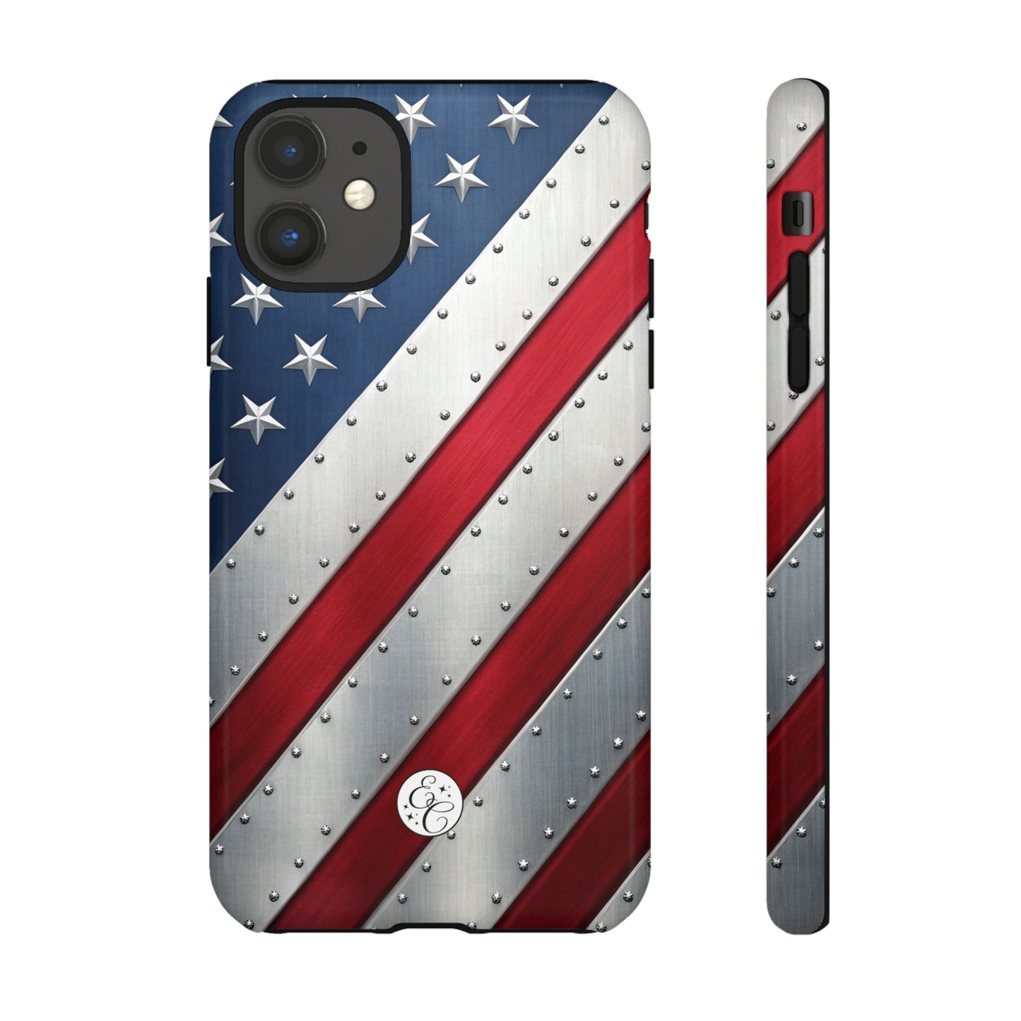 Metallic American Flag Tough Phone Case