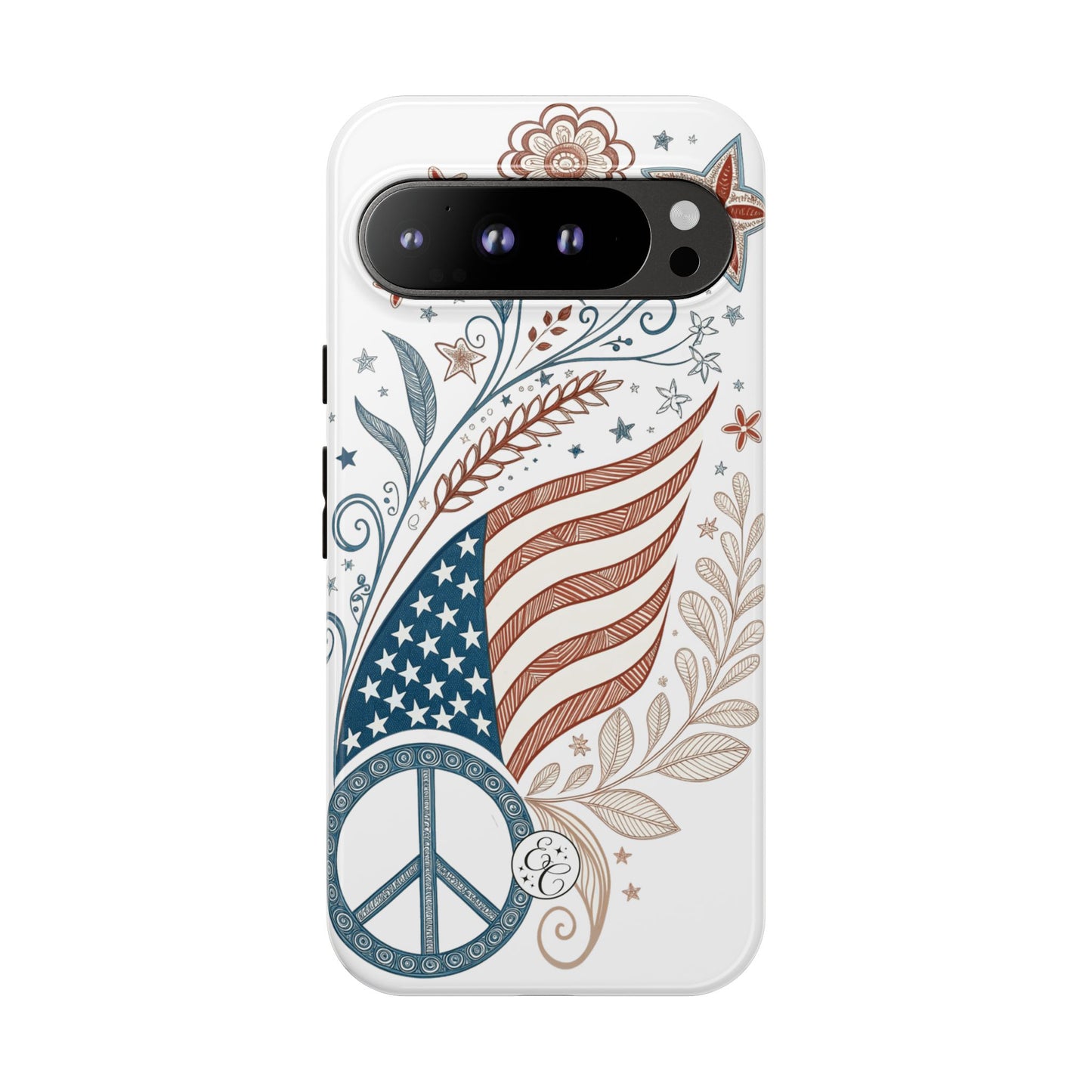 Boho American Flag Tough Phone Case