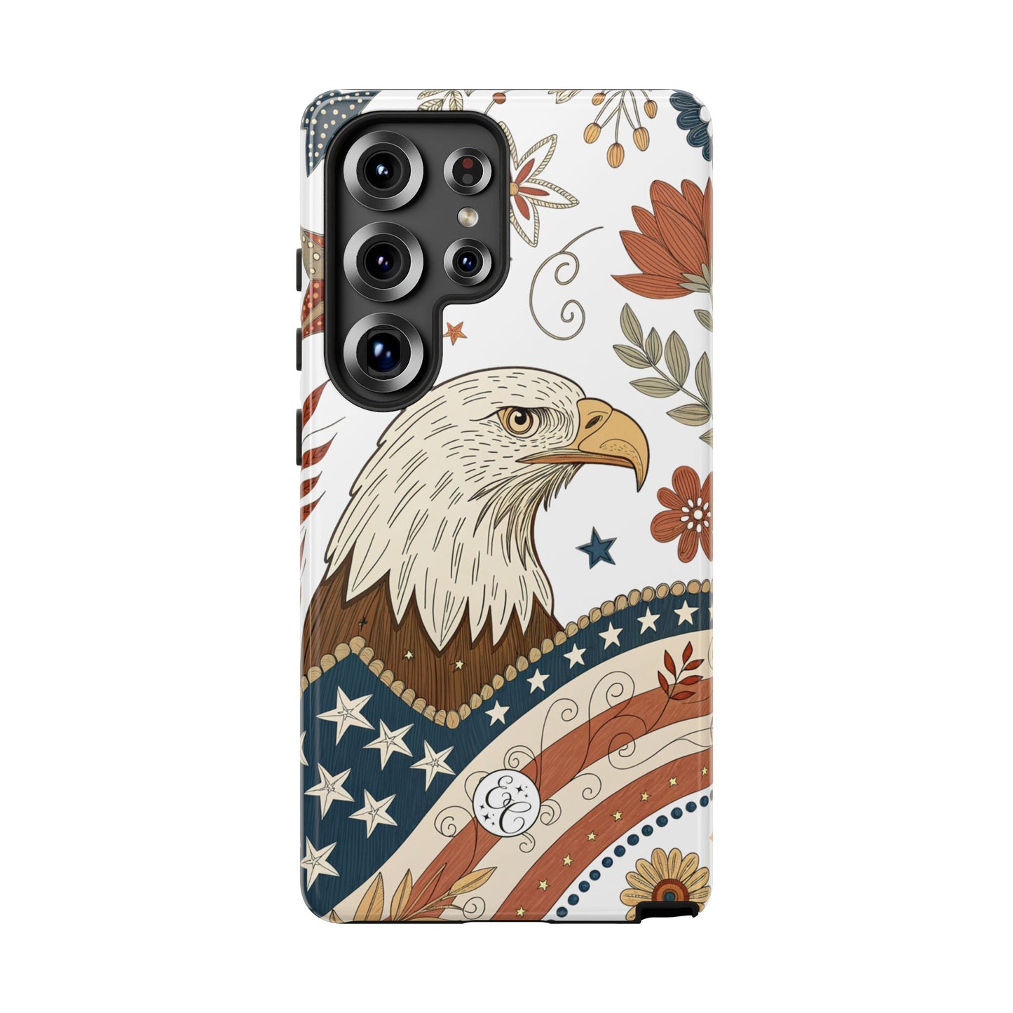 Boho Patriotic Eagle Tough Phone Case