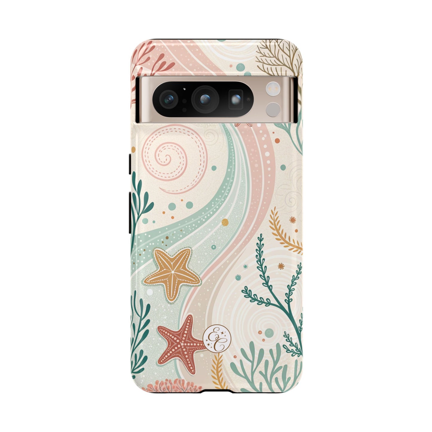 Pink Ocean Boho Doodle Tough Phone Case