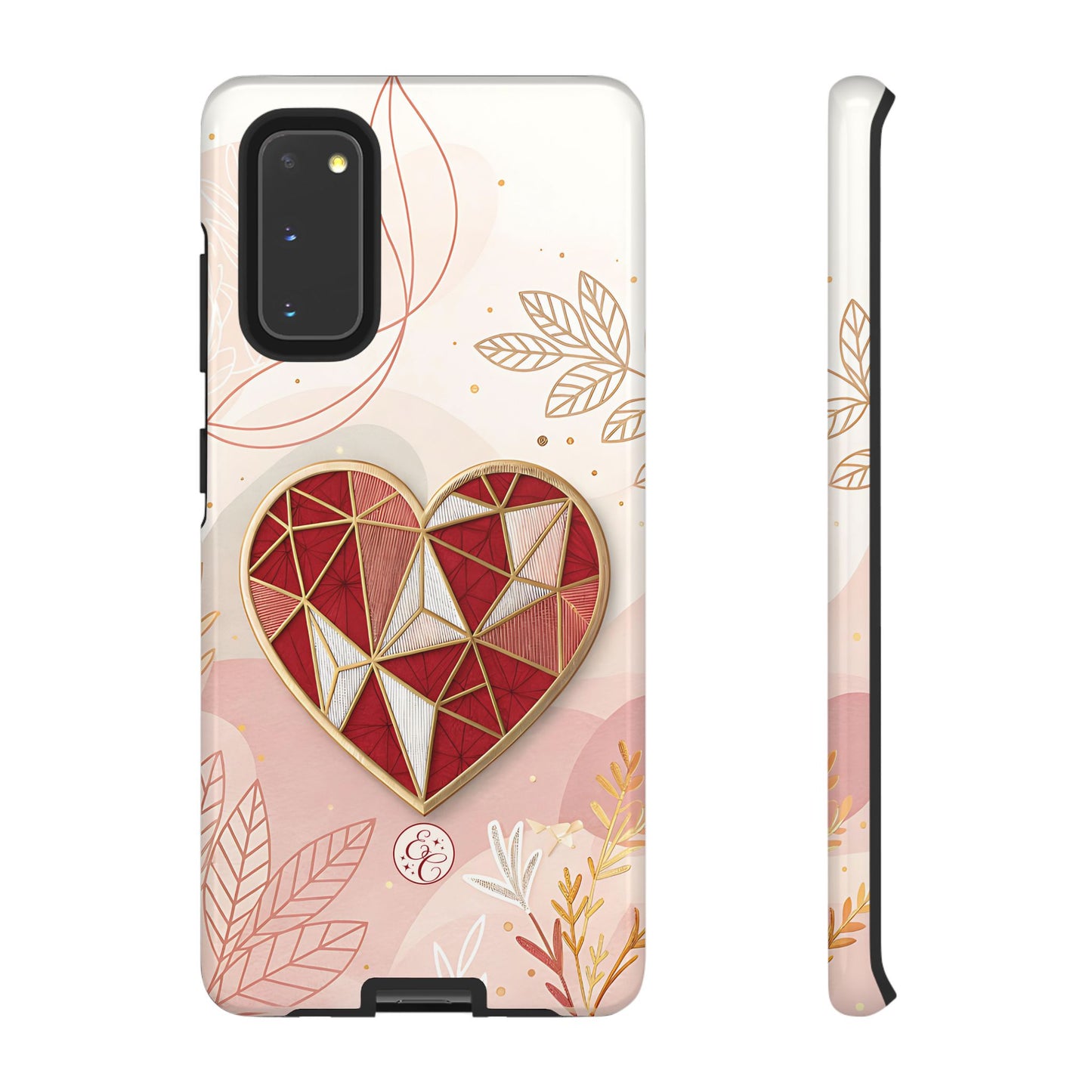 Geometric Heart Tough Phone Case