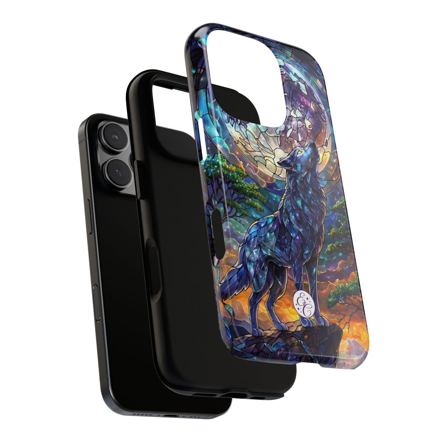 Stained Glass Wolf Tough Phone Case