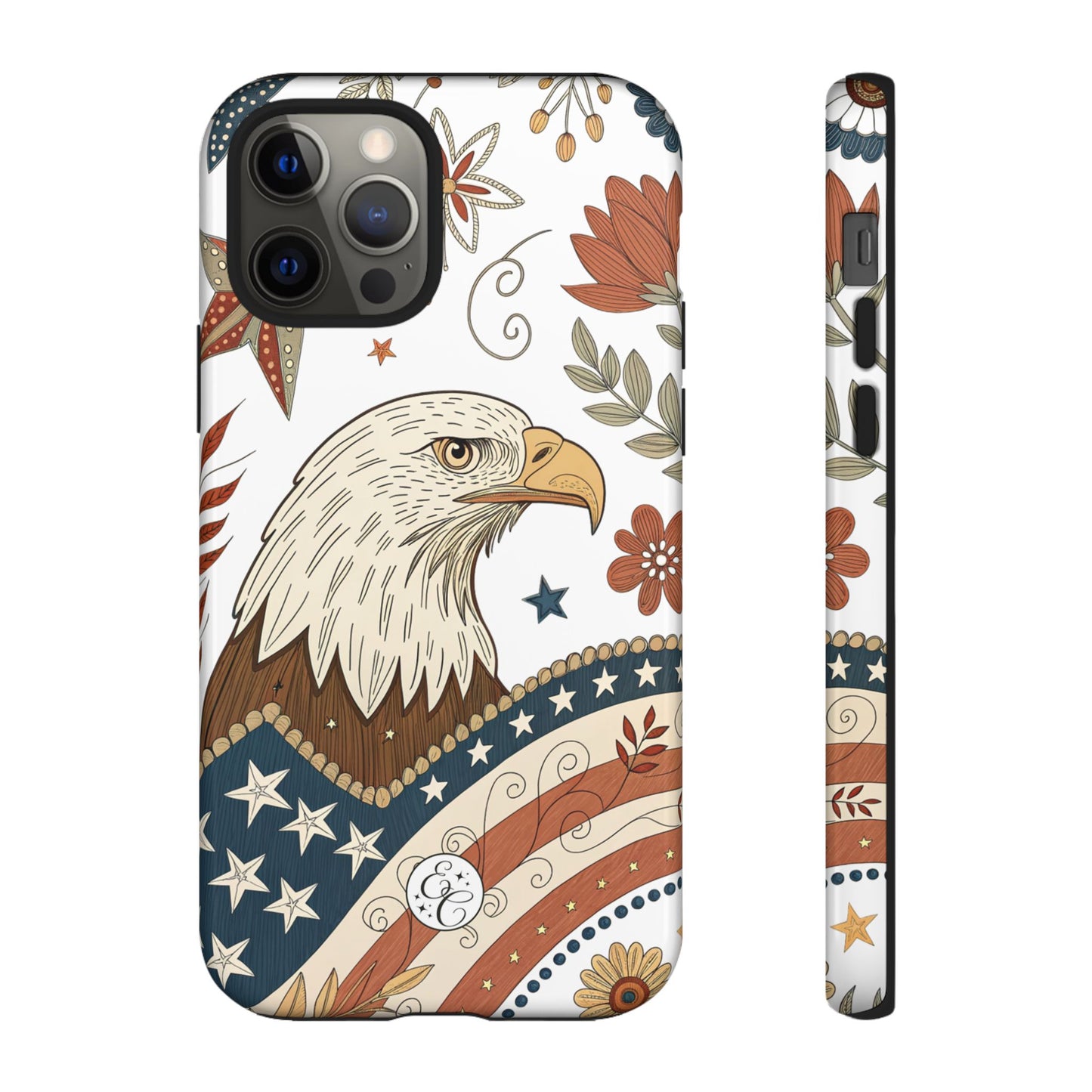 Boho Patriotic Eagle Tough Phone Case