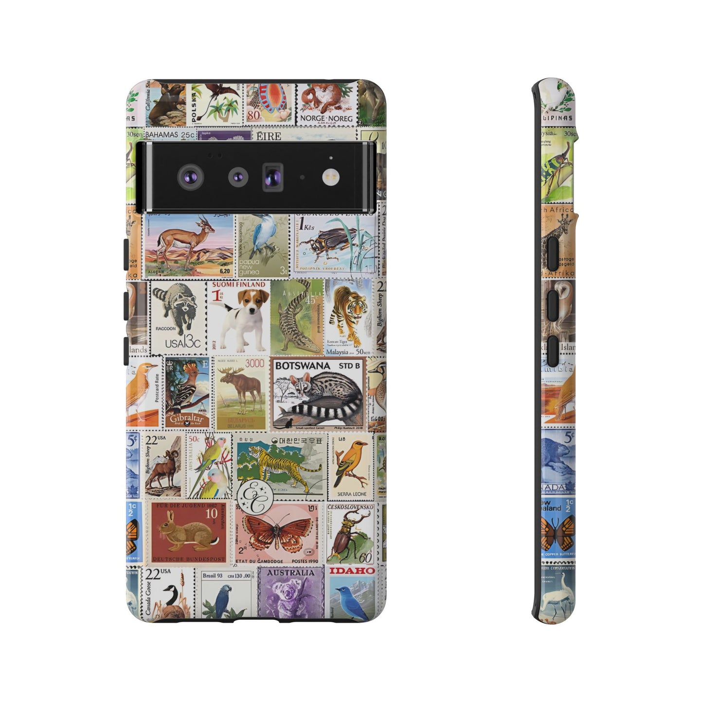 Wildlife Stamp Collage Tough Phone Case