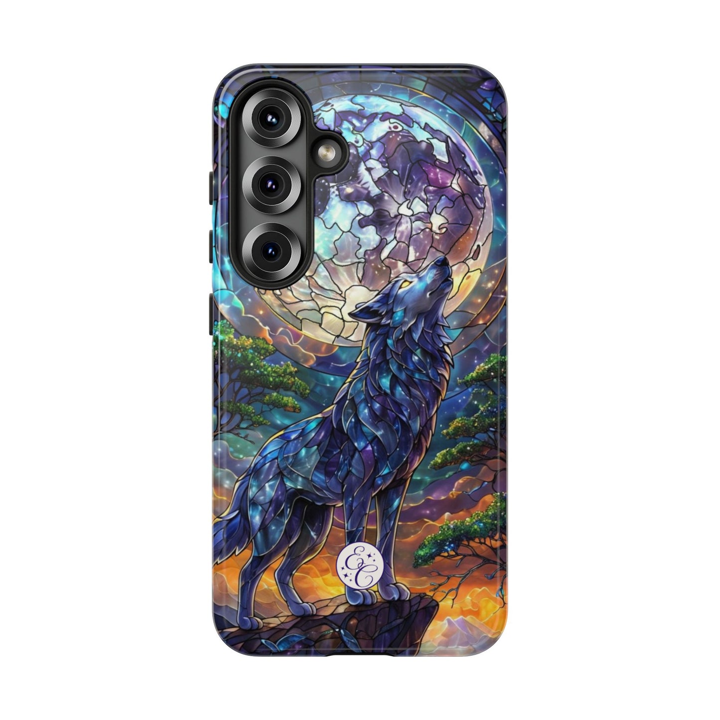 Stained Glass Wolf Tough Phone Case