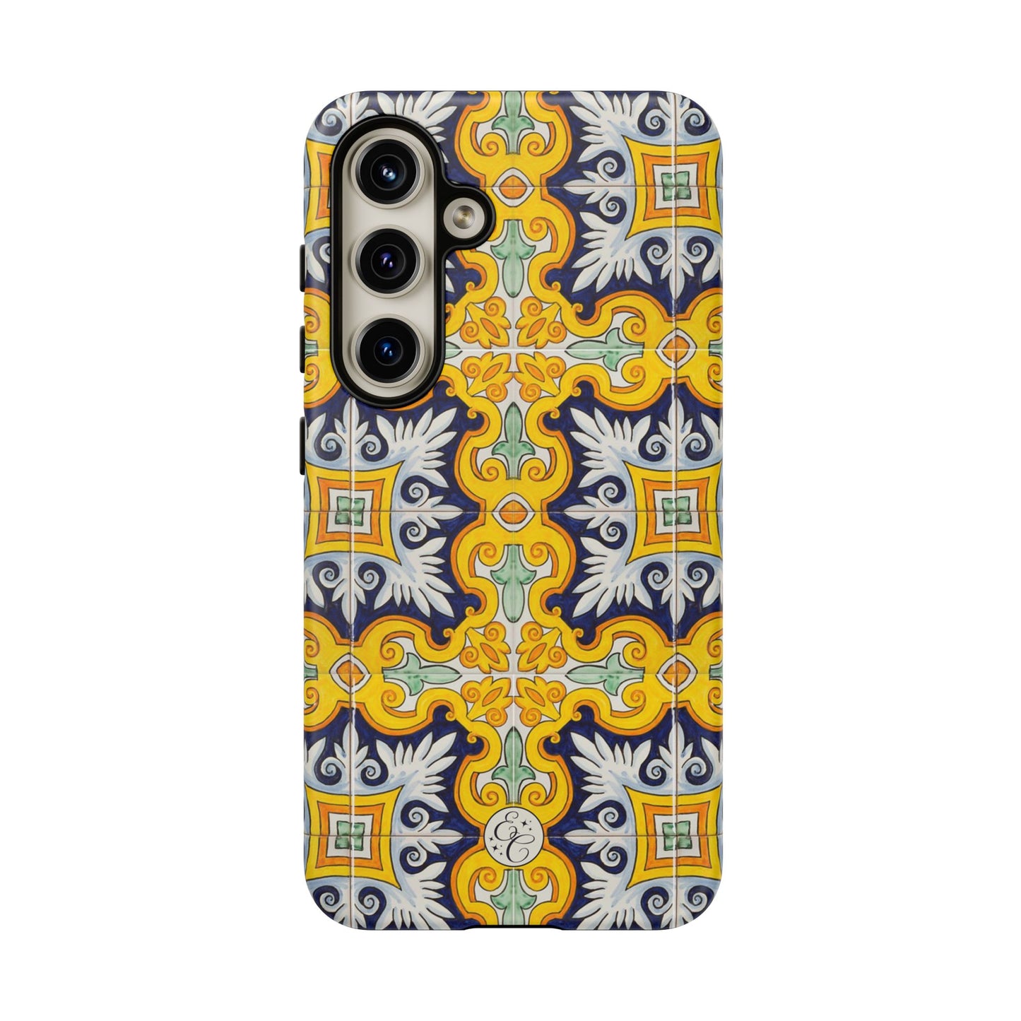 Vintage Floral Tile Tough Phone Case