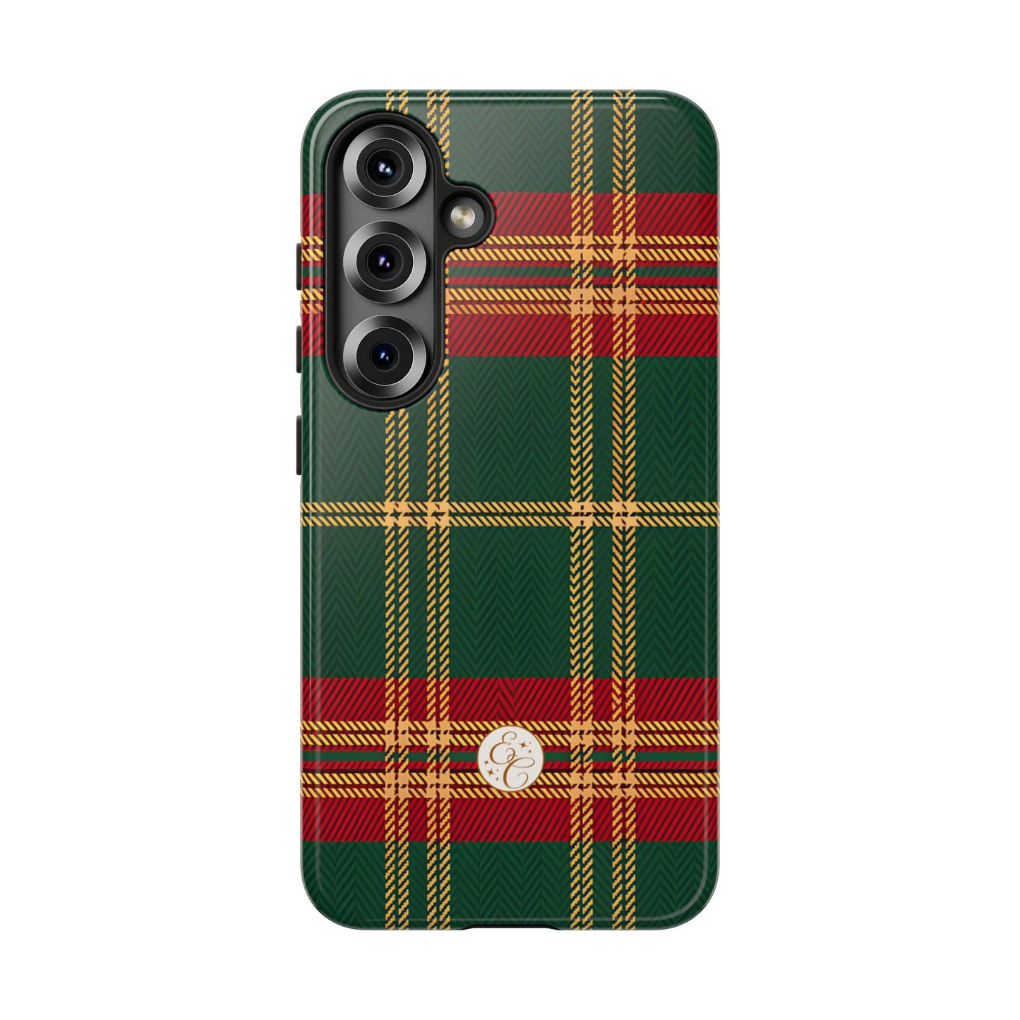 Green Red & Gold Plaid Tough Phone Case
