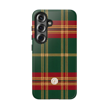 Green Red & Gold Plaid Tough Phone Case