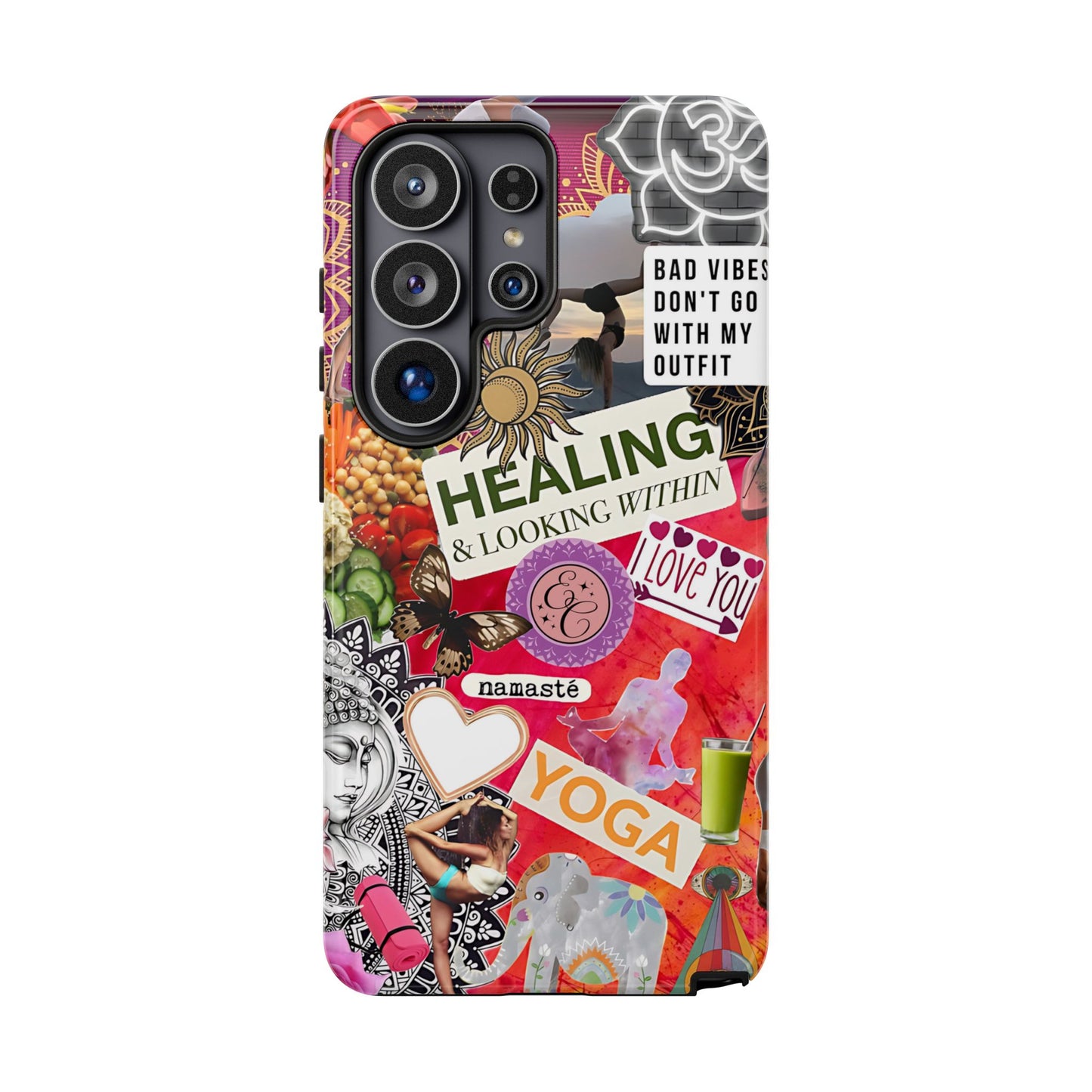Yoga and Meditation Collage Tough Phone Case