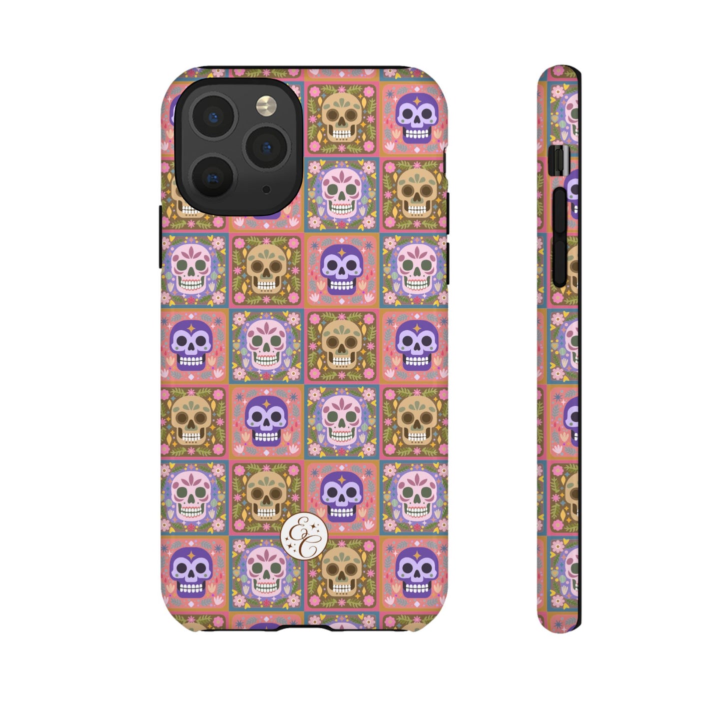 Sugar Skull Pattern Tough Phone Case