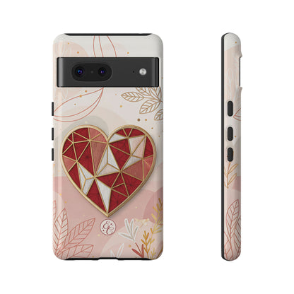 Geometric Heart Tough Phone Case