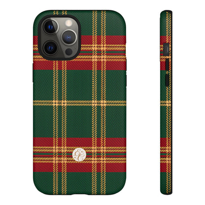 Green Red & Gold Plaid Tough Phone Case