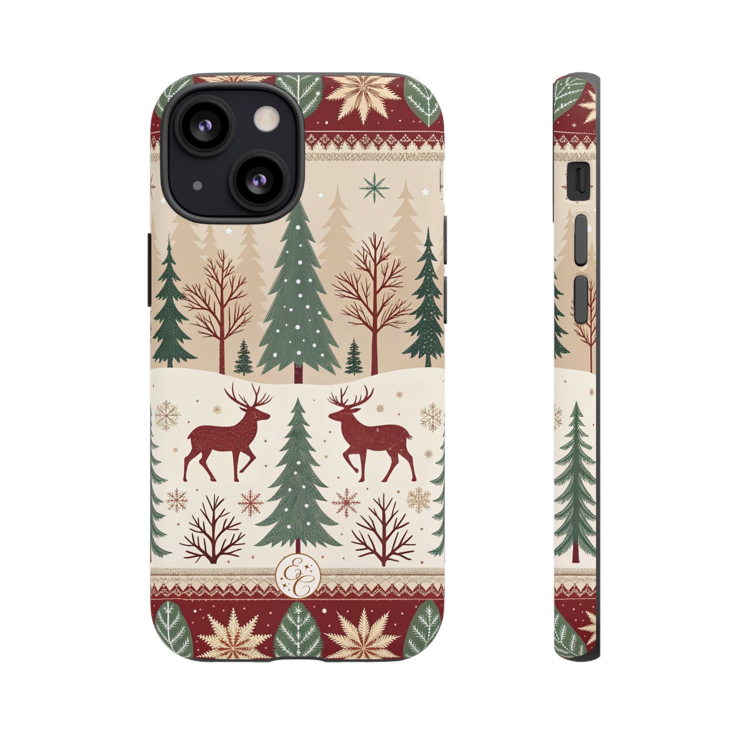 Vintage Christmas Reindeer Tough Phone Case