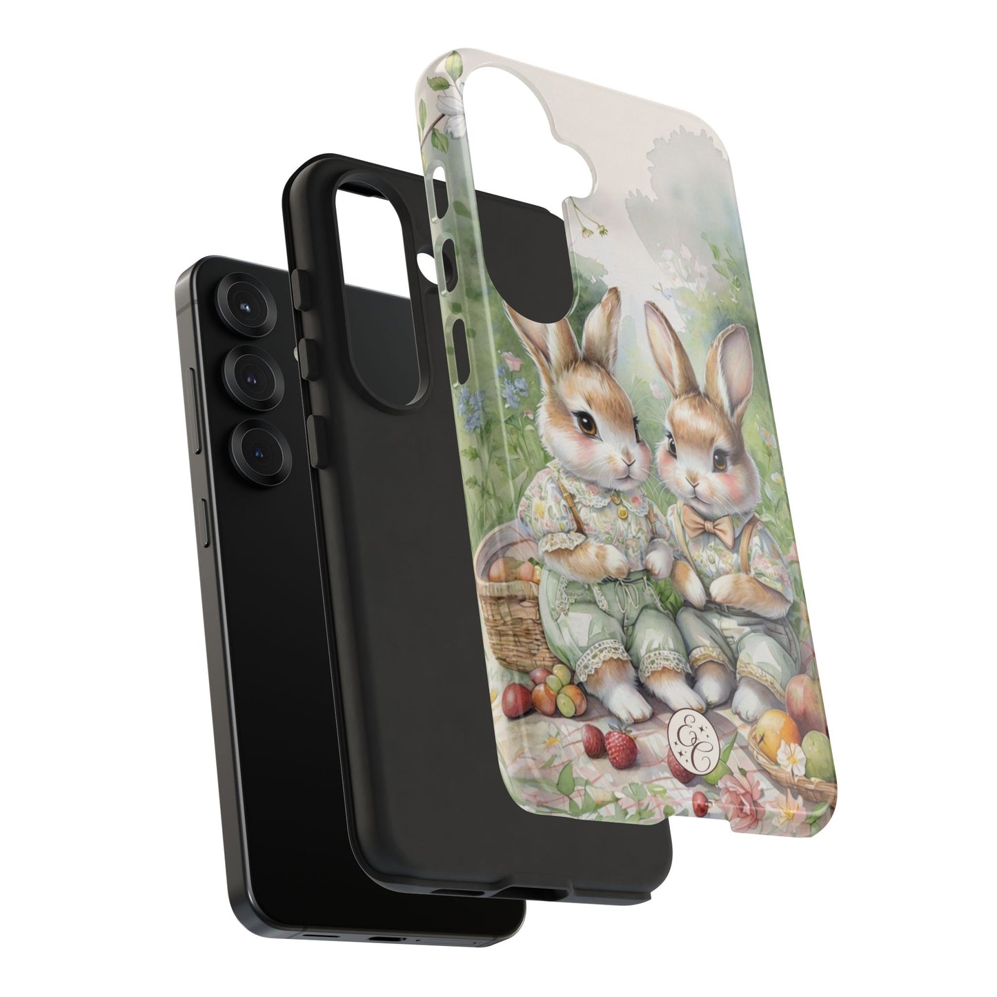 Vintage Bunny Picnic Tough Phone Case
