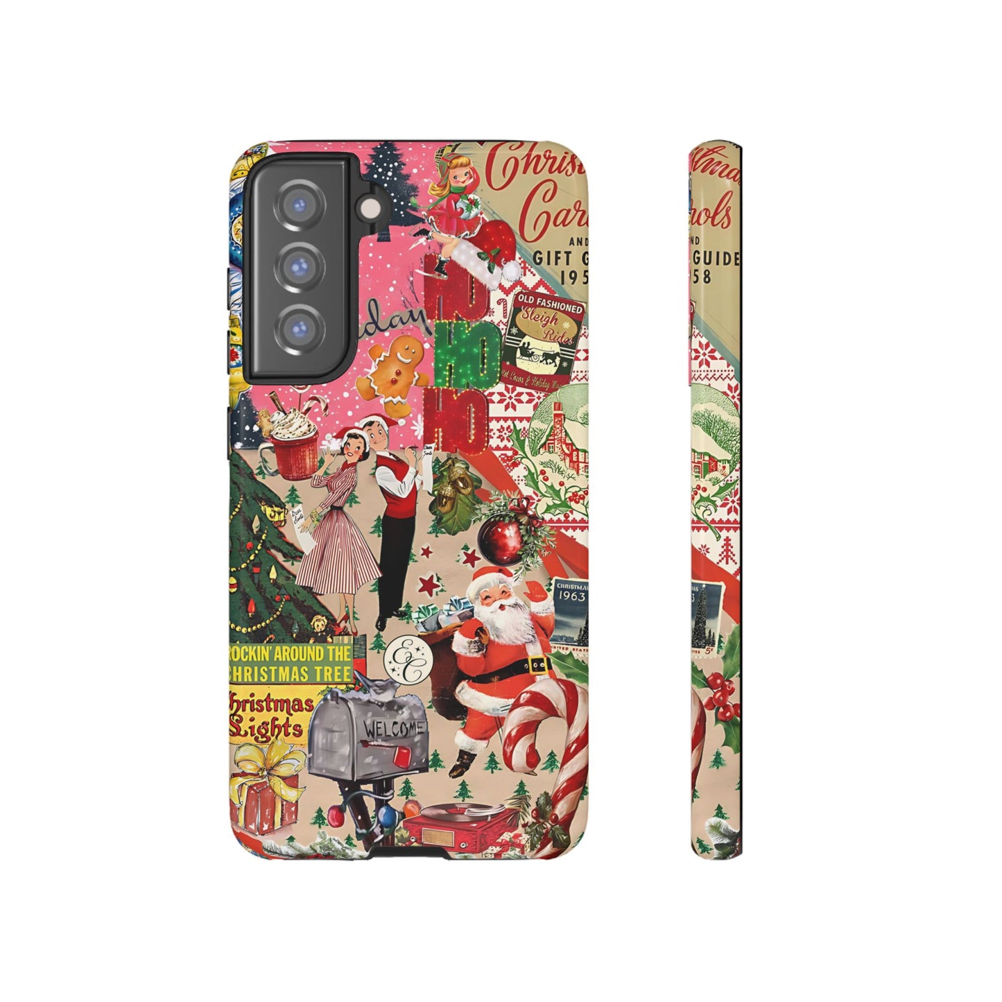 Vintage Christmas Collage Tough Phone Case