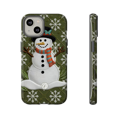 Christmas Snowman Tough Phone Case