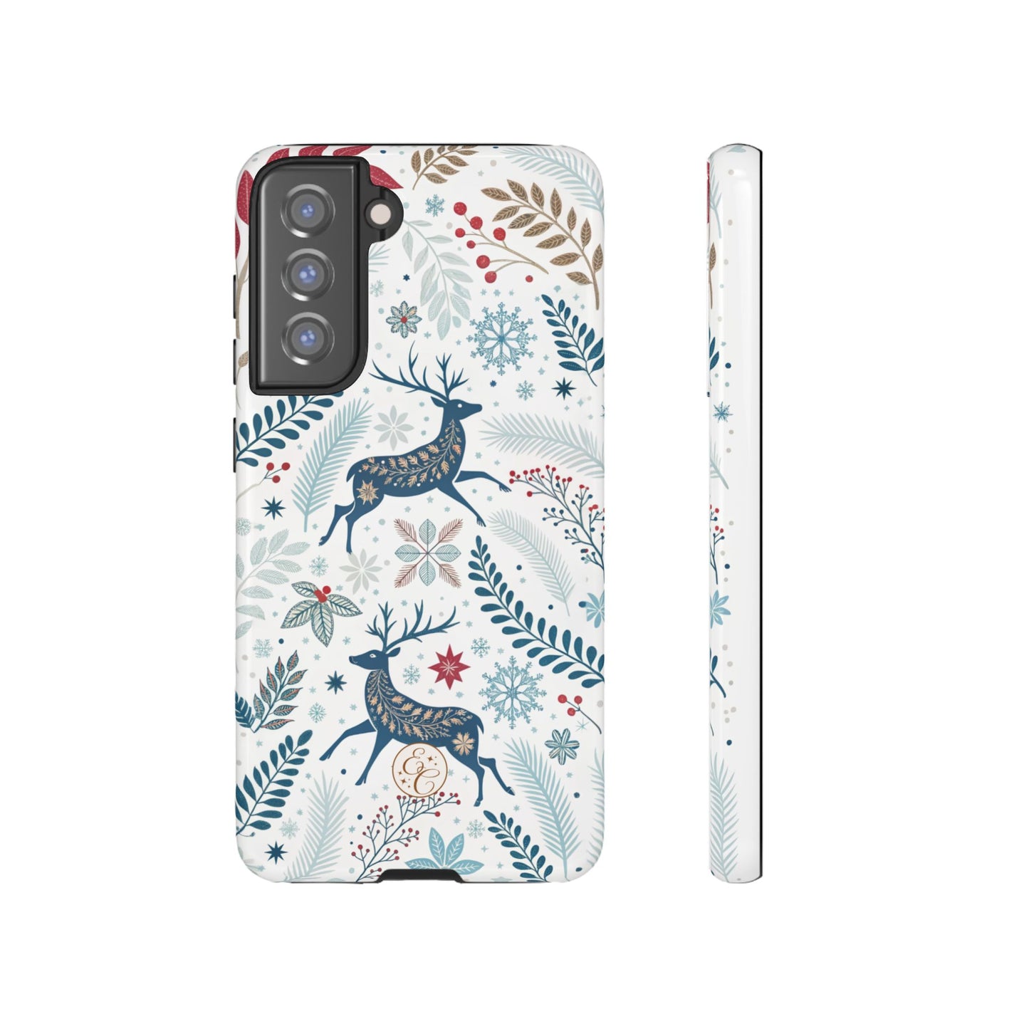 Blue Winter Deer Tough Phone Case
