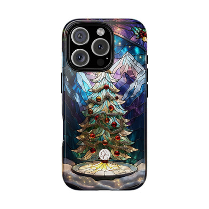 Christmas Tree Stained Glass Tough Phone Case