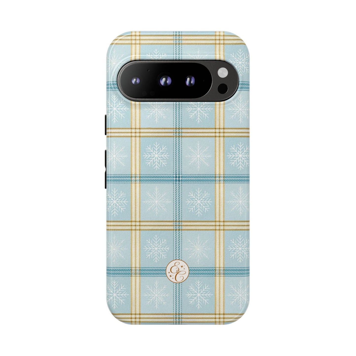 Blue Winter Plaid Tough Phone Case