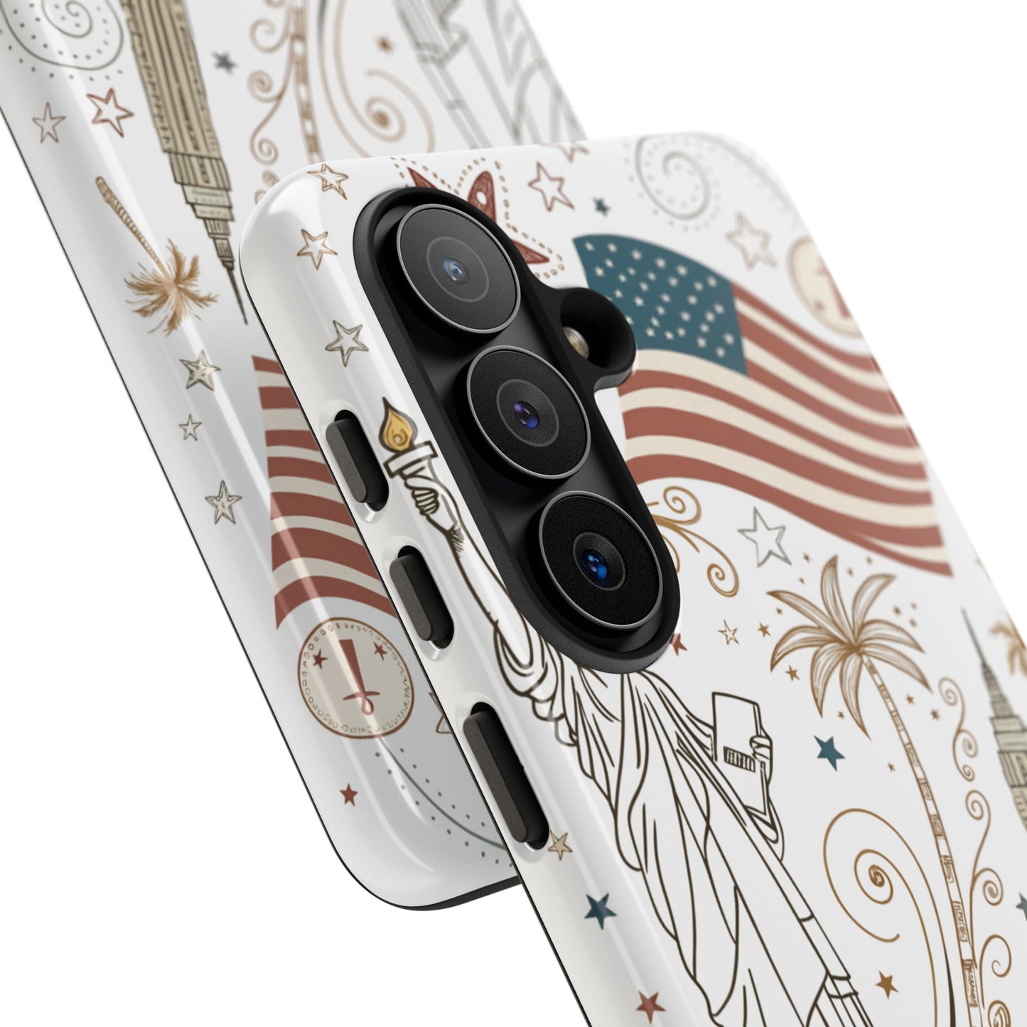 USA Landmarks Boho Doodle Tough Phone Case