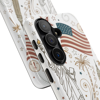 USA Landmarks Boho Doodle Tough Phone Case