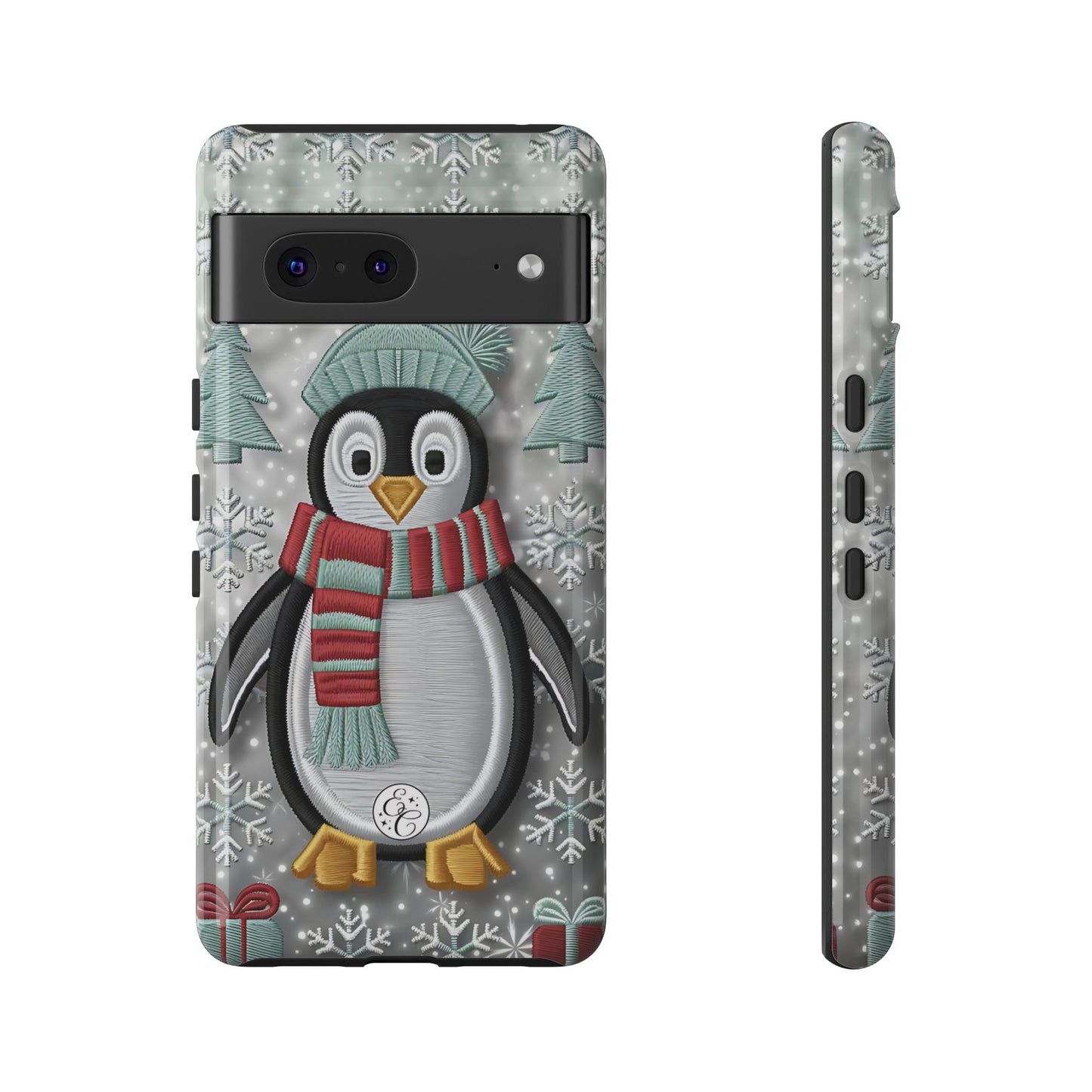 Cute Christmas Penguin Tough Phone Case