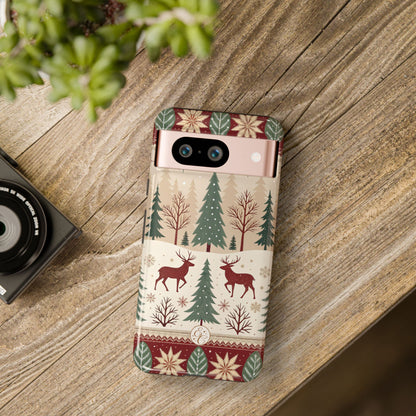 Vintage Christmas Reindeer Tough Phone Case