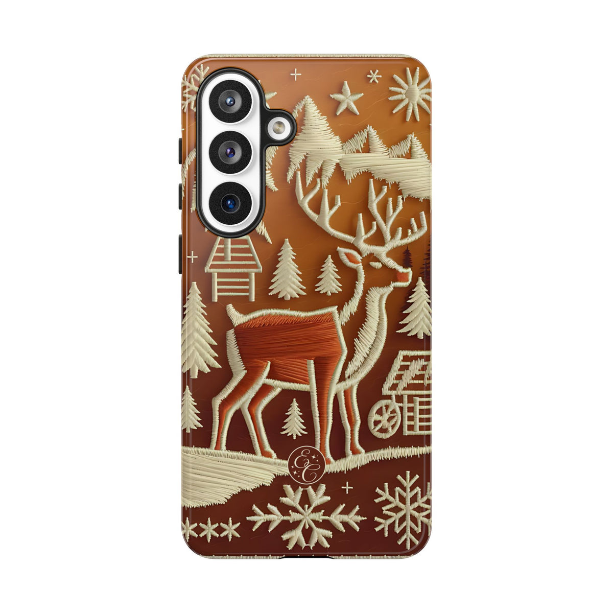 Rustic Reindeer Christmas Phone Case