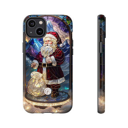 Santa Claus Stained Glass Tough Phone Case