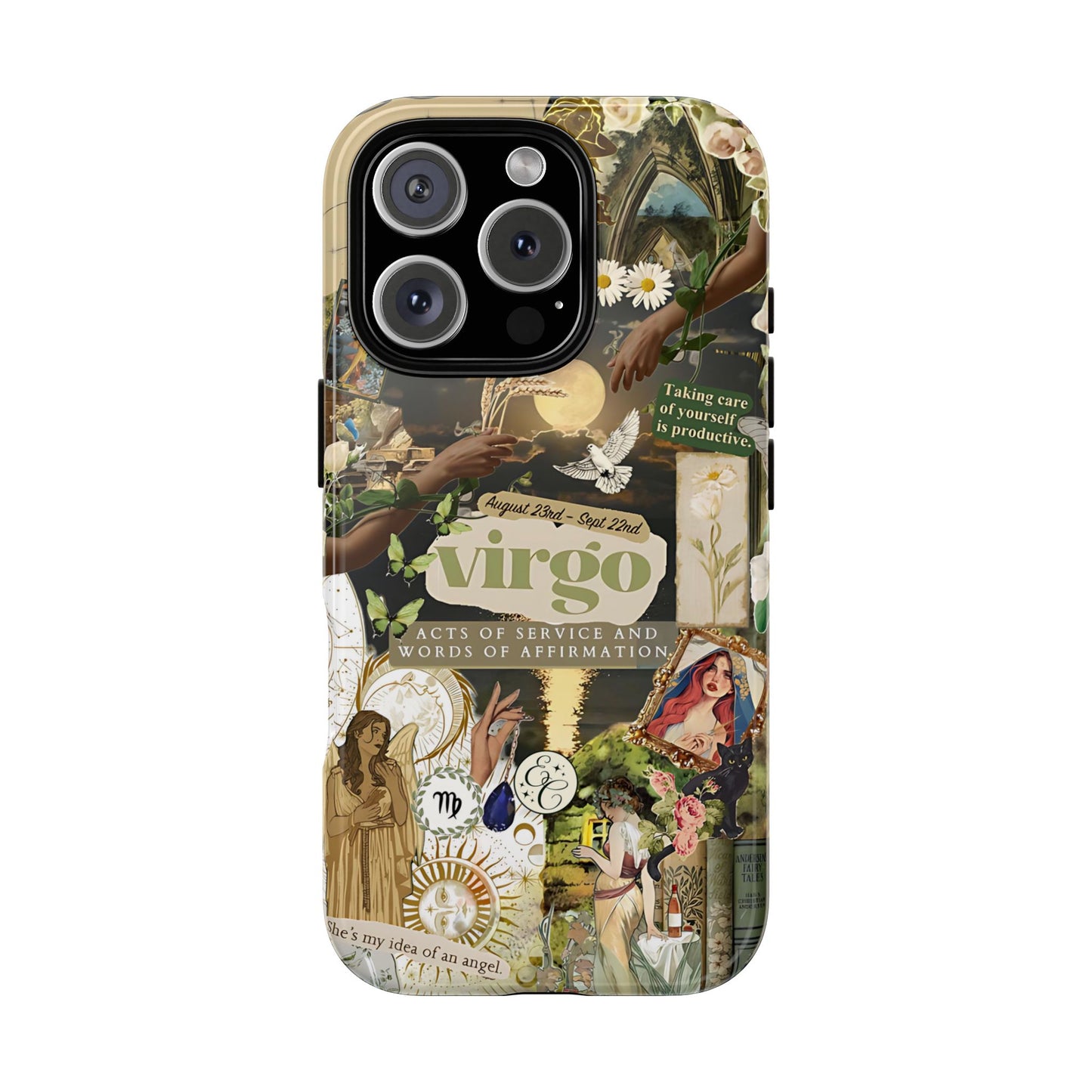 Virgo Vintage Zodiac Collage Tough Phone Case