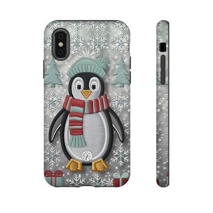 Cute Christmas Penguin Tough Phone Case