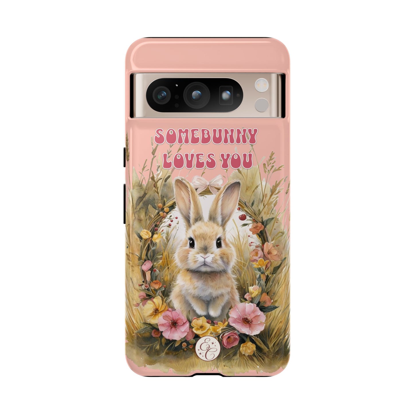 Somebunny Loves You Tough Phone Case - Peach