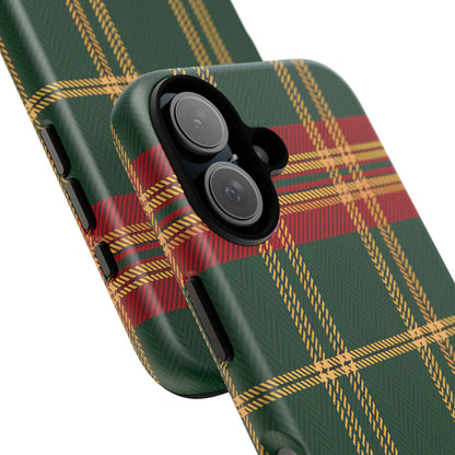 Green Red & Gold Plaid Tough Phone Case
