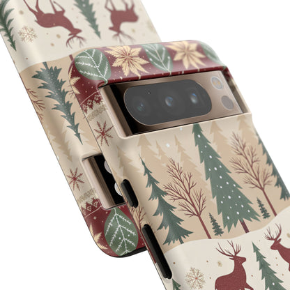 Vintage Christmas Reindeer Tough Phone Case