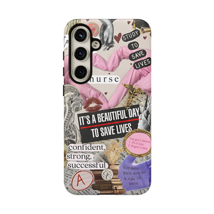 Nurse Inspirational Collage Tough Phone Case