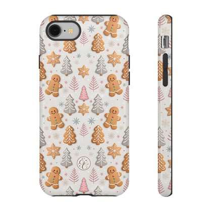 Christmas Gingerbread Man Pattern Tough Phone Case