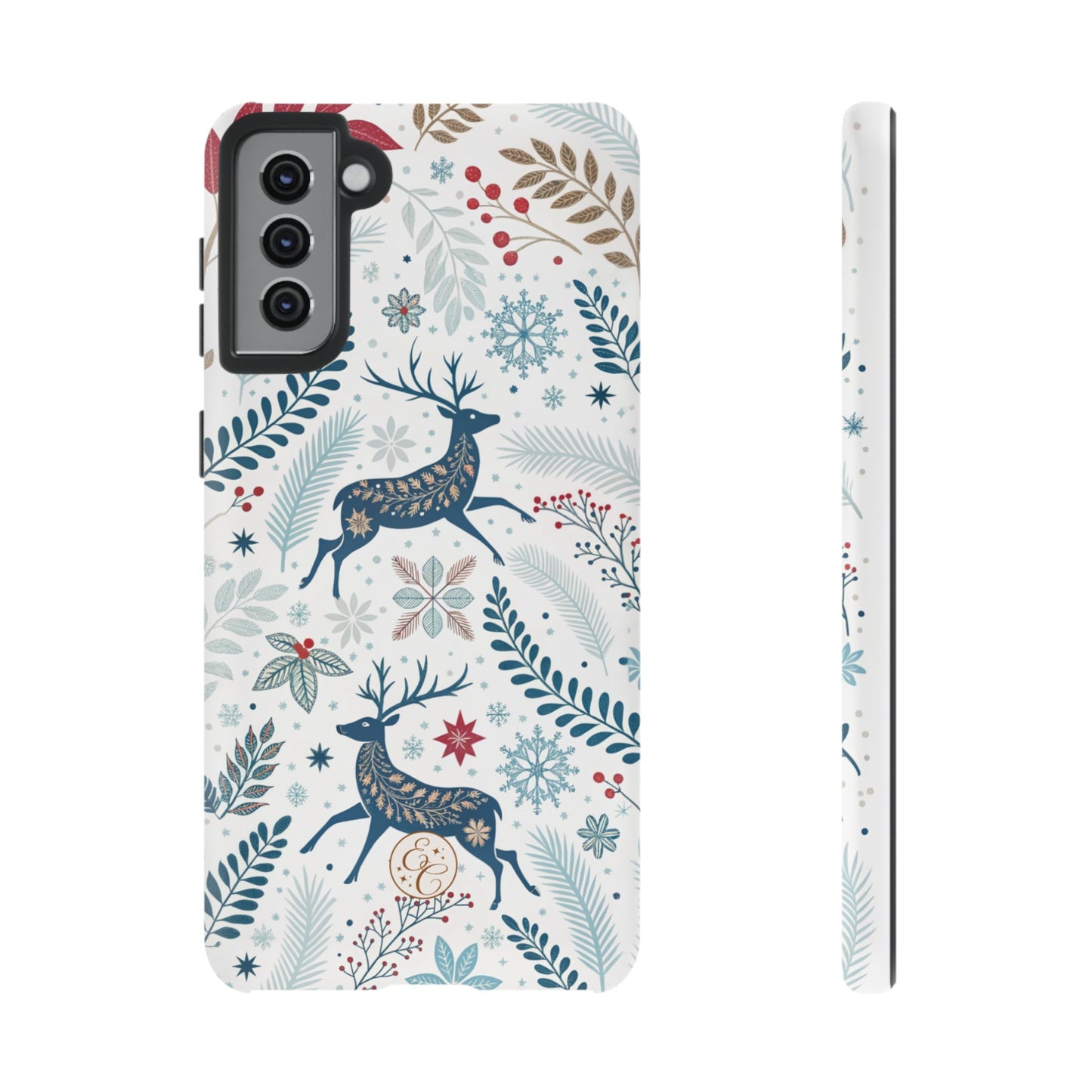 Blue Winter Deer Tough Phone Case