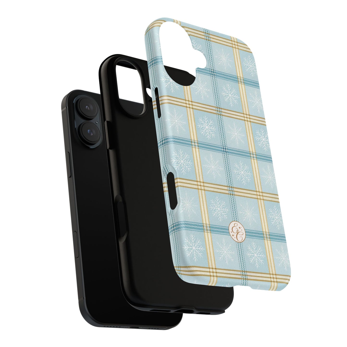 Blue Winter Plaid Tough Phone Case