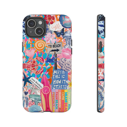 Colorful Beach Collage Tough Phone Case