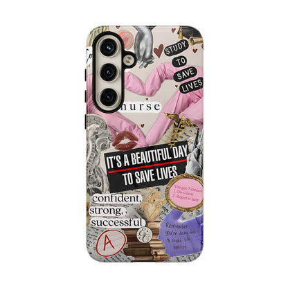 Nurse Inspirational Collage Tough Phone Case