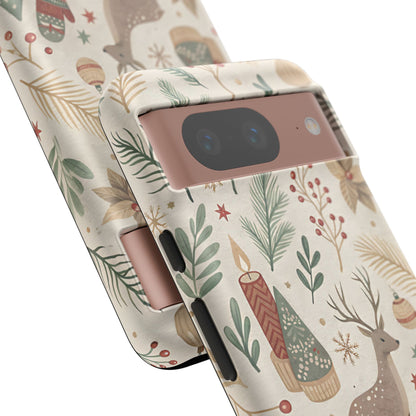 Rustic Christmas Reindeer Tough Phone Case