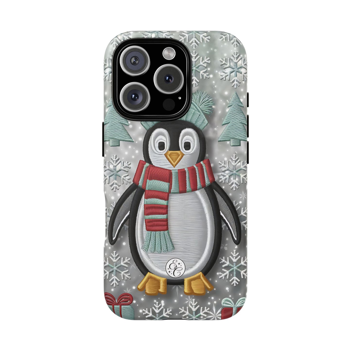 Cute Christmas Penguin Tough Phone Case