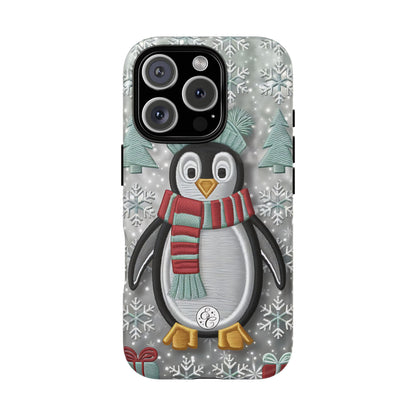 Cute Christmas Penguin Tough Phone Case