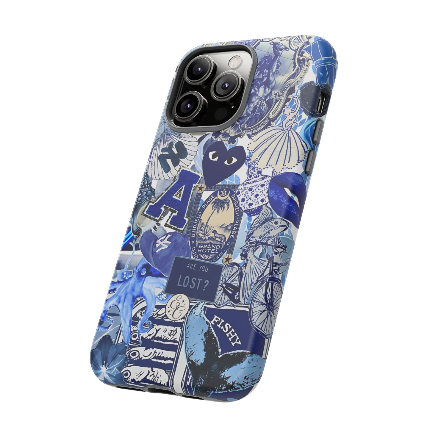 Blue Collage Tough Phone Case