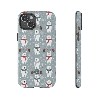 Cute Polar Bear Pattern Tough Phone Case