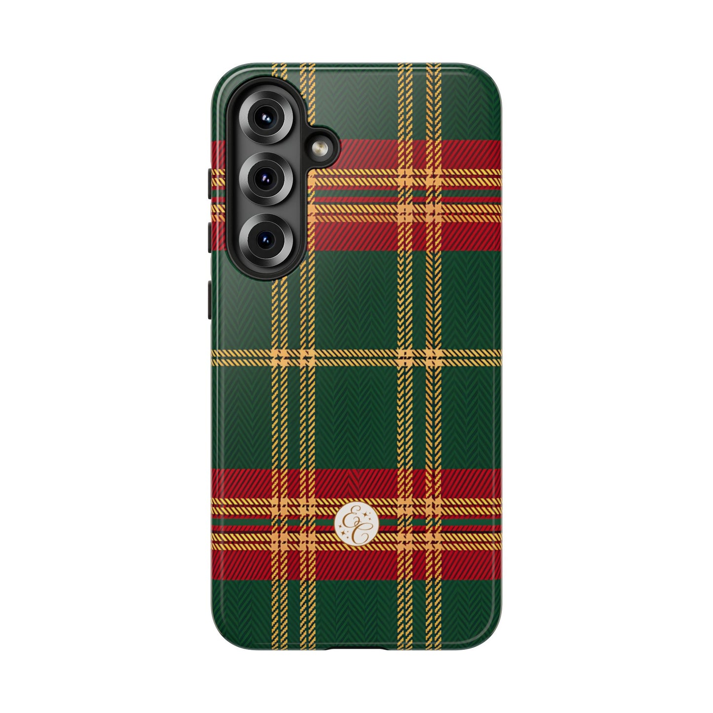 Green Red & Gold Plaid Tough Phone Case