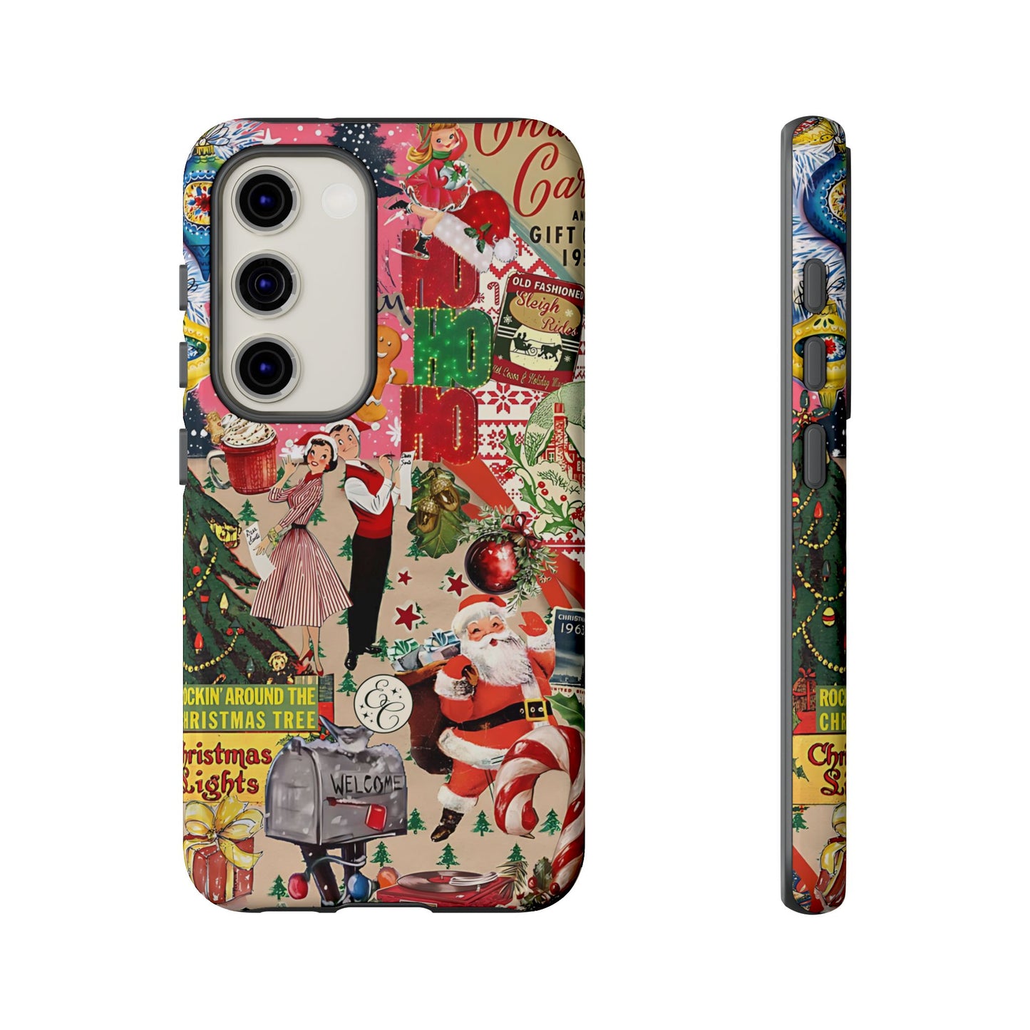 Vintage Christmas Collage Tough Phone Case