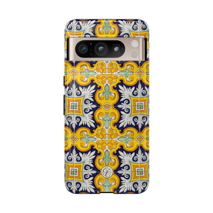 Vintage Floral Tile Tough Phone Case