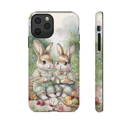 Vintage Bunny Picnic Tough Phone Case